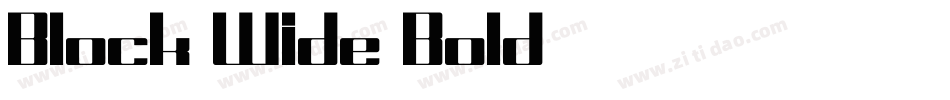 Block Wide Bold字体转换